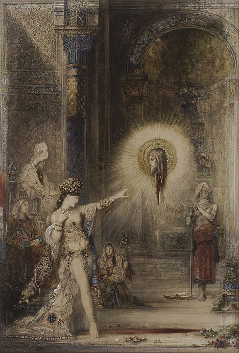 Tableau Apparition du chef de Baptiste à salomé de Gustave Moreau